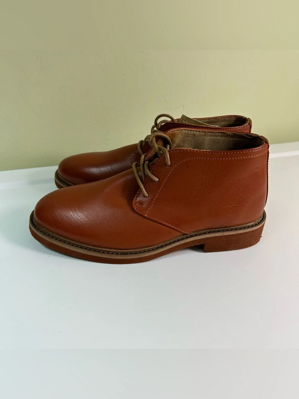 Deer Stags Boys Ballard Chukka Dress Boots Boys Size 2M Brown Ankle NEW Lace Up